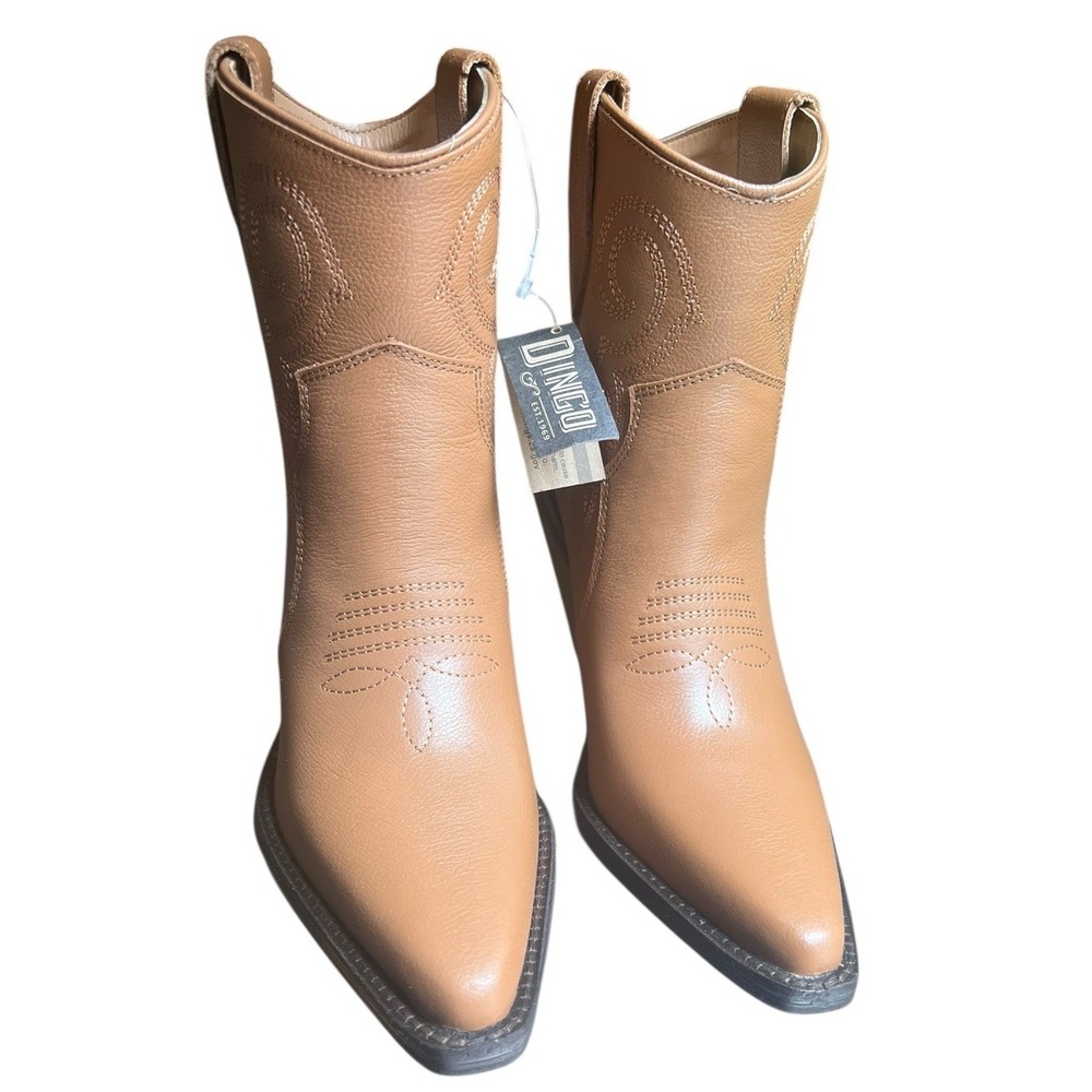 Dingo Pretty N Prissy Camel leather‎ Women's Western Cowboy Boots Size 6.5 NEW - Picture 2 of 16